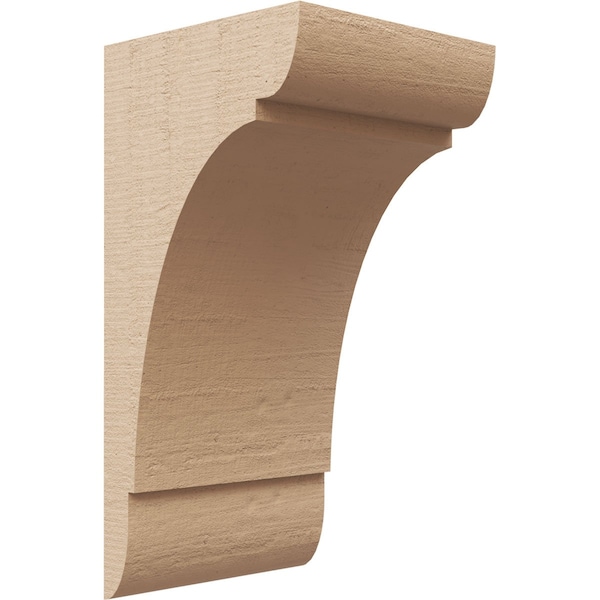 Ekena Millwork 6"W x 6"D x 12"H Wide Olympic Rough Cedar Woodgrain TimberThane Corbel, Primed Tan CORUR06X06X12OLYRCPR - main